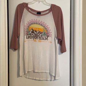 Rose Pink Hooded T-Shirt